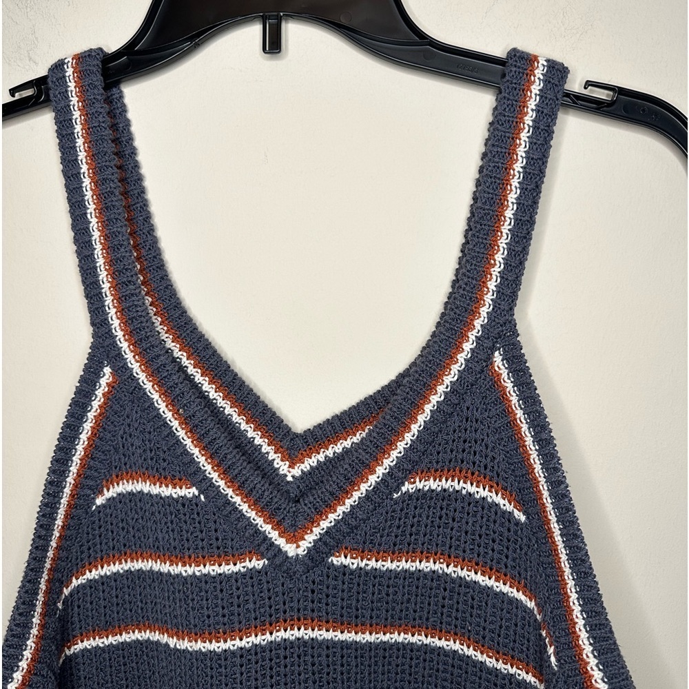 Madewell Gray and Orange V-Neck Sweater - Picture 11 of 16